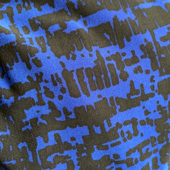 Lauren Ralph Lauren blue and black lined jersey stretch dress - Picture 4 of 12